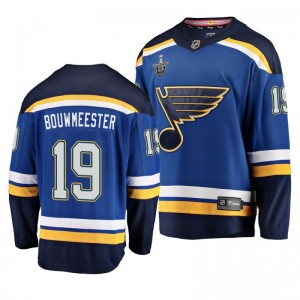 Blues 2019 Stanley Cup Playoffs Jay Bouwmeester Breakaway Player Blue Jersey - Sale