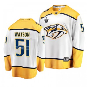 Predators Austin Watson 2019 Stanley Cup Playoffs Away Player Jersey White - Sale