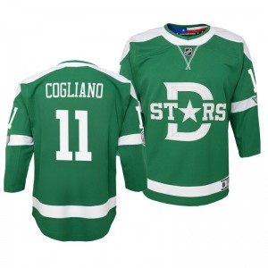 2020 Winter Classic Youth Dallas Stars Andrew Cogliano Green Replica Player Fanatics Branded Jersey - Sale