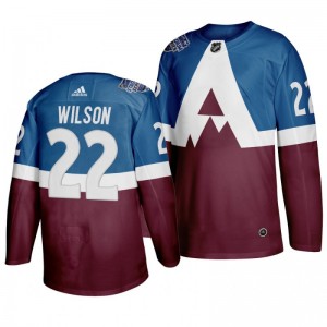 Colin Wilson #22 2020 NHL Stadium Series Colorado Avalanche Adidas Authentic Jersey - Blue - Sale