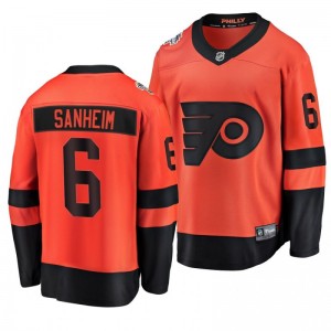 Flyers Men's Travis Sanheim 2019 NHL Stadium Series Coors Light Breakaway Orange Jersey - Sale