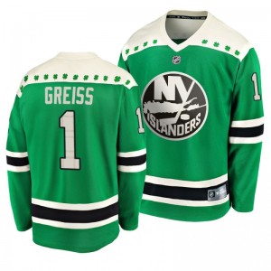 Islanders Thomas Greiss 2020 St. Patrick's Day Replica Player Green Jersey - Sale