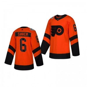 Flyers Travis Sanheim 2019 NHL Stadium Series Authentic Player orange Youth Jersey - Sale
