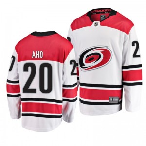 Hurricanes 2019 Stanley Cup Playoffs Eastern Conference Final Sebastian Aho Jersey White - Sale