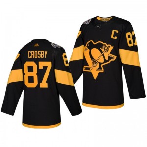Penguins Men's Sidney Crosby 2019 NHL Stadium Series Coors Light Authentic Black Jersey - Sale