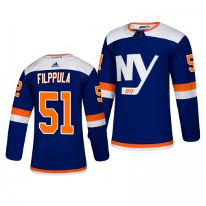 Valtteri Filppula Islanders Authentic Adidas Alternate Blue Jersey - Sale