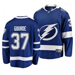 Yanni Gourde Lightning blue Breakaway Player Home Jersey - Sale