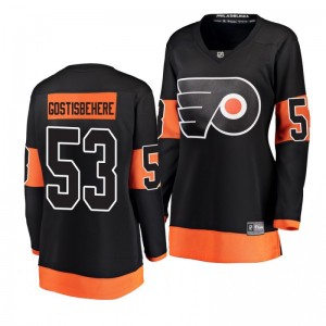 Flyers Shayne Gostisbehere Breakaway Player Fanatics Branded Black Women's Alternate Jersey - Sale
