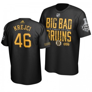 David Krejci Bruins Black Stanley Cup Final Big Bad Bruins T-Shirt - Sale