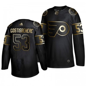 Shayne Gostisbehere Flyers Golden Edition  Authentic Adidas Jersey Black - Sale