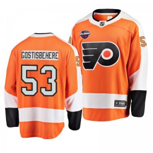 Shayne Gostisbehere Flyers 2019 NHL Global Series Breakaway Player Orange Jersey - Sale