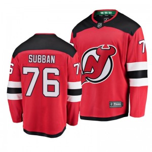P.K. Subban Devils Red Breakaway Player Fanatics Branded Home Jersey - Sale