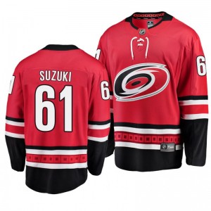 Hurricanes 2019 NHL Draft Ryan Suzuki Breakaway Player Red Jersey - Sale