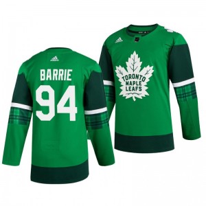 Maple Leafs Tyson Barrie 2020 St. Patrick's Day Authentic Player Green Jersey - Sale