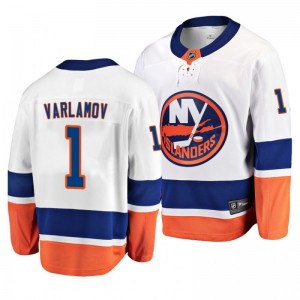 Islanders Semyon Varlamov Breakaway Player White Away Jersey - Sale