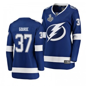 Lightning Yanni Gourde Women's 2020 Stanley Cup Final Breakaway Player Home Blue Jersey - Sale