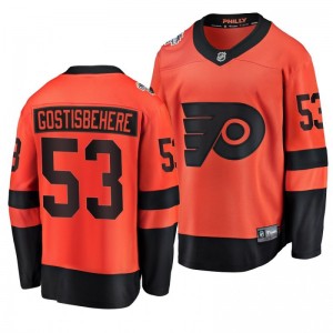 Flyers Men's Shayne Gostisbehere 2019 NHL Stadium Series Coors Light Breakaway Orange Jersey - Sale