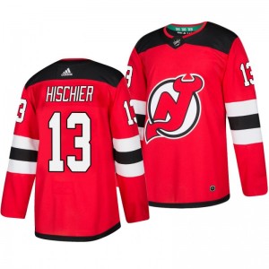 Devils Nico Hischier Red Home Adidas Authentic Jersey - Sale