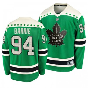 Maple Leafs Tyson Barrie 2020 St. Patrick's Day Replica Player Green Jersey - Sale
