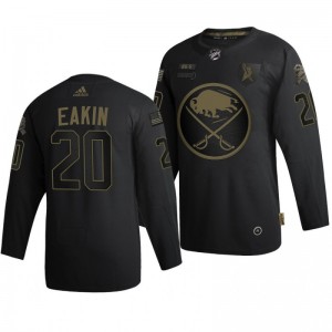 2020 Salute To Service Sabres Cody Eakin Black Authentic Jersey - Sale