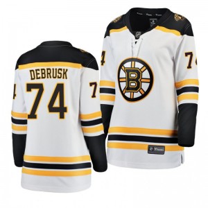 Women's Bruins Jake DeBrusk Breakaway Away White Away Jersey - Sale