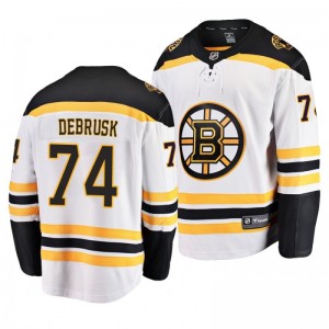 Bruins Jake DeBrusk White Away Breakaway Away Jersey - Sale
