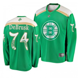 Boston Bruins Jake DeBrusk 2019 St. Patrick's Day Green Replica Fanatics Branded Jersey - Sale