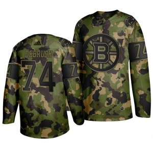 Bruins Jake DeBrusk Green Camouflage Memorial Day Jersey - Sale