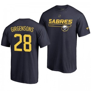 Buffalo Sabres Zemgus Girgensons Navy Rinkside Collection Prime Authentic Pro T-shirt - Sale