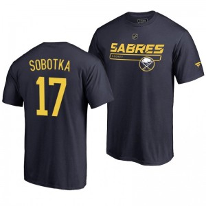 Buffalo Sabres Vladimir Sobotka Navy Rinkside Collection Prime Authentic Pro T-shirt - Sale