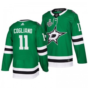 Men Stars Andrew Cogliano 2020 Stanley Cup Final Bound Home Authentic Green Jersey - Sale