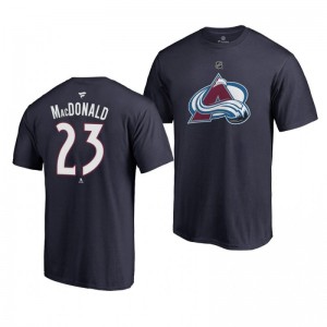 Jacob MacDonald Avalanche Navy Authentic Stack T-Shirt - Sale