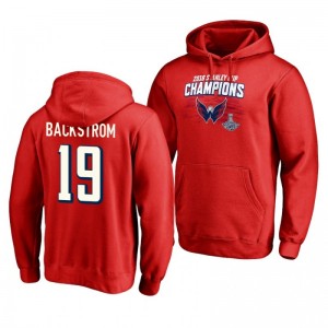 Nicklas Backstrom Capitals 2018 Red Pullover Stanley Cup Champions Hoodie - Sale