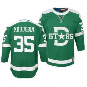 2020 Winter Classic Youth Dallas Stars Anton Khudobin Green Replica Player Fanatics Branded Jersey - Sale