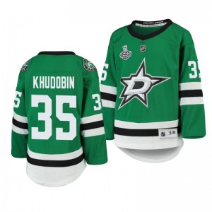Youth Stars Anton Khudobin 2020 Stanley Cup Final Replica Player Home Kelly Green Jersey - Sale
