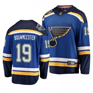 Blues Jay Bouwmeester #19 Home 2020 All-Star Patch Royal Breakaway Jersey - Sale