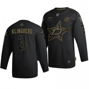 2020 Salute To Service Stars John Klingberg Black Authentic Jersey - Sale
