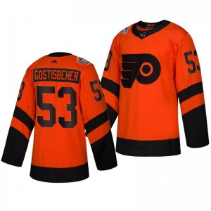 Flyers Men's Shayne Gostisbehere 2019 NHL Stadium Series Coors Light Authentic Orange Jersey - Sale