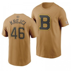 Bruins David Krejci Brown Vintage Carhartt X 47 Branded MVP T-Shirt - Sale