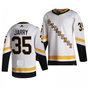 Penguins Tristan Jarry 2021 Reverse Retro White Authentic Jersey - Sale