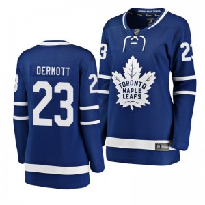 Travis Dermott Maple Leafs Women's Blue Breakaway Player Home Jersey - Sale