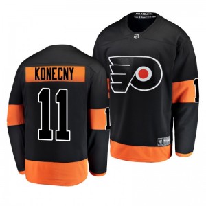 Travis Konecny Philadelphia Flyers Youth 2019 Alternate Black Breakaway Player Fanatics Branded Jersey - Sale