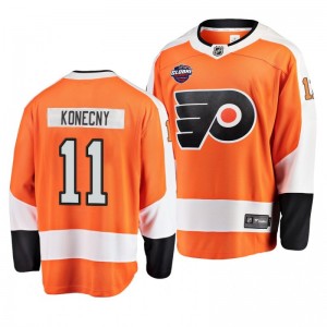 Travis Konecny Flyers 2019 NHL Global Series Breakaway Player Orange Jersey - Sale