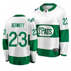 Maple Leafs Travis Dermott Toronto St. Patricks Leafs Forever Throwback Green Jersey - Sale