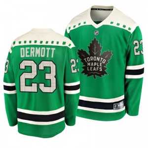 Maple Leafs Travis Dermott 2020 St. Patrick's Day Replica Player Green Jersey - Sale