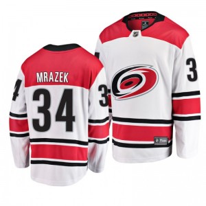 Hurricanes 2019 Stanley Cup Playoffs Eastern Conference Final Petr Mrazek Jersey White - Sale