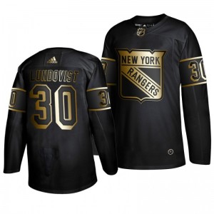 Henrik Lundqvist Rangers Golden Edition  Authentic Adidas Jersey Black - Sale