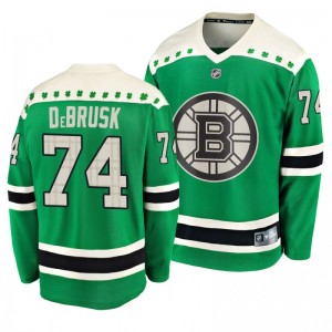 Bruins Jake DeBrusk 2020 St. Patrick's Day Replica Player Green Jersey - Sale