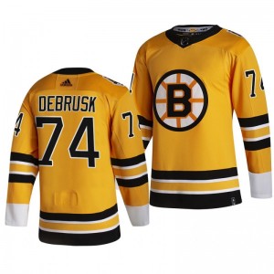 Bruins Jake Debrusk 2021 Reverse Retro Gold Authentic Jersey - Sale
