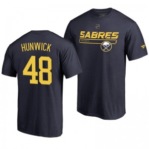 Buffalo Sabres Matt Hunwick Navy Rinkside Collection Prime Authentic Pro T-shirt - Sale